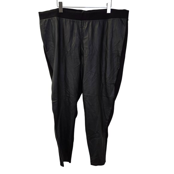 Torrid Mixed Media Vegan Leather Skinny Pull-On Pants Size Torrid 3/3XL - Picture 1 of 5